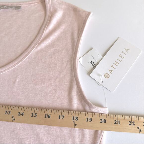 NWT ATHLETA Modal Women’s Tank Gym Yoga Top Light Pink Size L - Picture 11 of 13